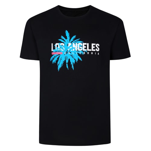 Bigdude Los Angeles Crew Neck T-Shirt Black
